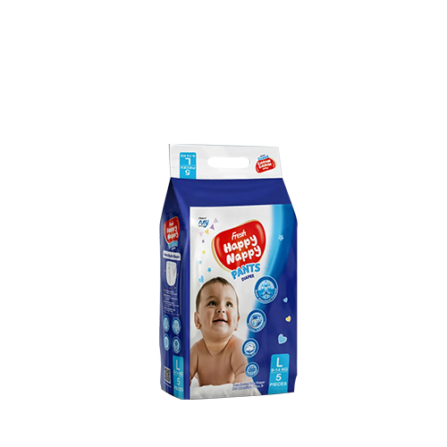 Happy Nappy Pant System Baby Diaper Large Size (9-14 kg)~5 Pcs